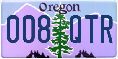 OR license plate 008QTR