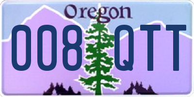 OR license plate 008QTT