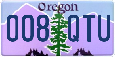 OR license plate 008QTU