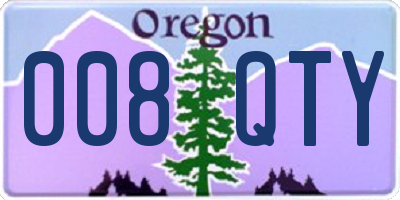 OR license plate 008QTY