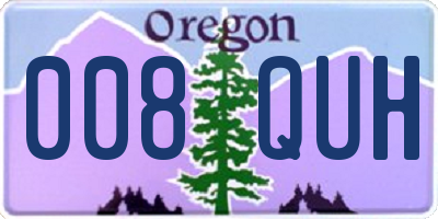 OR license plate 008QUH