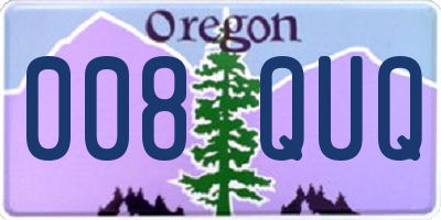 OR license plate 008QUQ