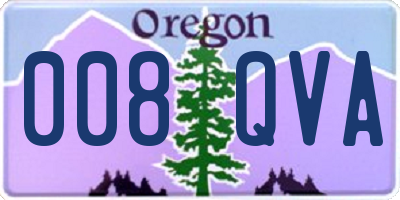 OR license plate 008QVA