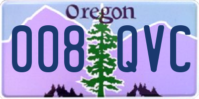 OR license plate 008QVC