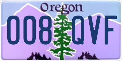 OR license plate 008QVF