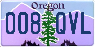 OR license plate 008QVL