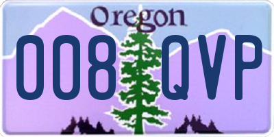 OR license plate 008QVP