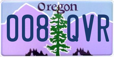 OR license plate 008QVR