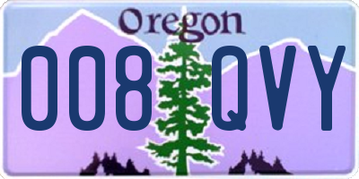 OR license plate 008QVY
