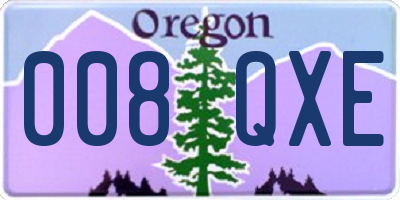 OR license plate 008QXE