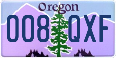 OR license plate 008QXF