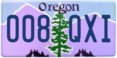 OR license plate 008QXI