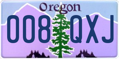 OR license plate 008QXJ