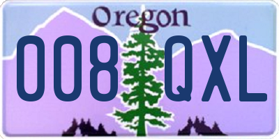 OR license plate 008QXL