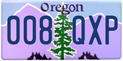 OR license plate 008QXP