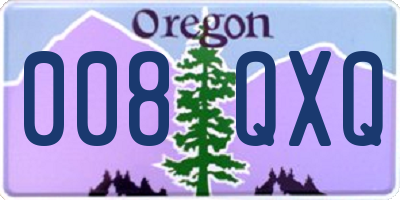 OR license plate 008QXQ