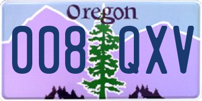 OR license plate 008QXV