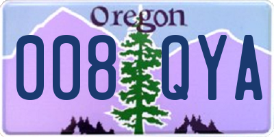 OR license plate 008QYA
