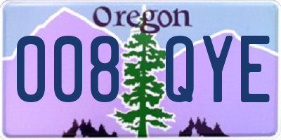 OR license plate 008QYE