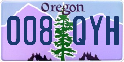 OR license plate 008QYH