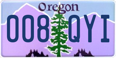 OR license plate 008QYI