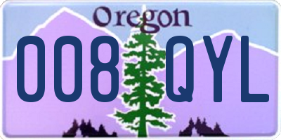 OR license plate 008QYL