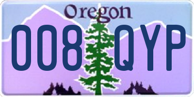 OR license plate 008QYP