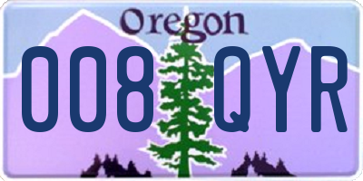 OR license plate 008QYR