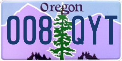OR license plate 008QYT