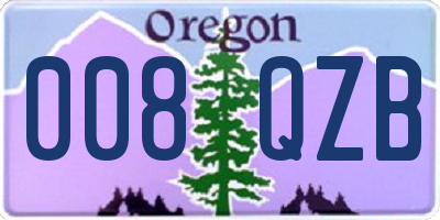 OR license plate 008QZB