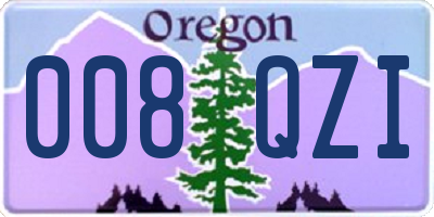OR license plate 008QZI