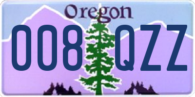 OR license plate 008QZZ