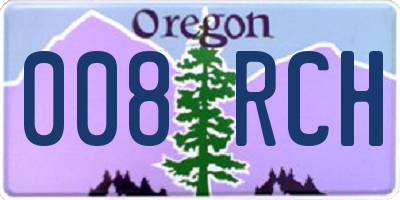 OR license plate 008RCH