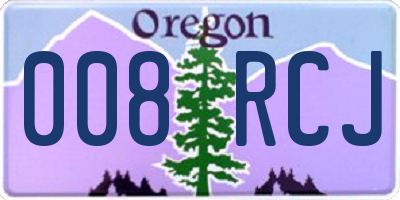 OR license plate 008RCJ