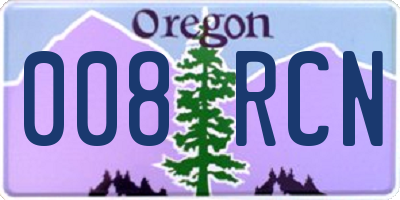 OR license plate 008RCN