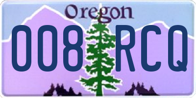 OR license plate 008RCQ