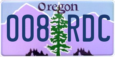 OR license plate 008RDC
