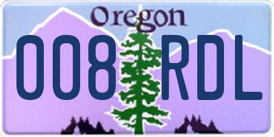 OR license plate 008RDL