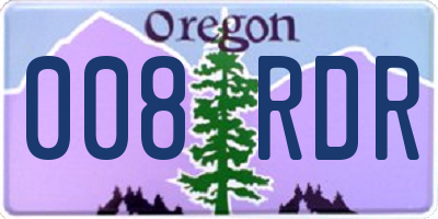 OR license plate 008RDR