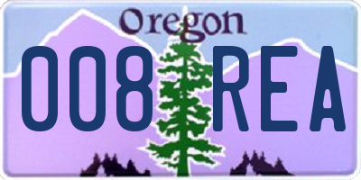 OR license plate 008REA