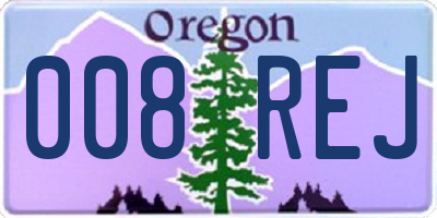 OR license plate 008REJ