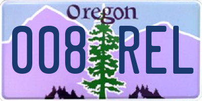 OR license plate 008REL
