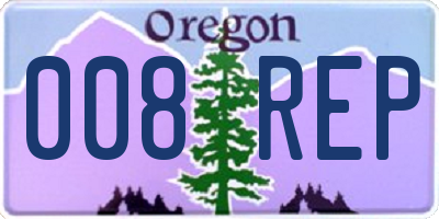 OR license plate 008REP