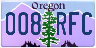 OR license plate 008RFC