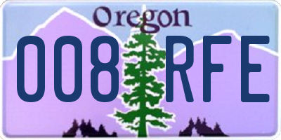 OR license plate 008RFE