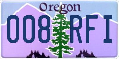 OR license plate 008RFI