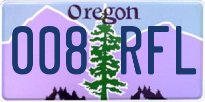 OR license plate 008RFL