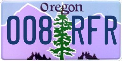 OR license plate 008RFR