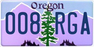 OR license plate 008RGA