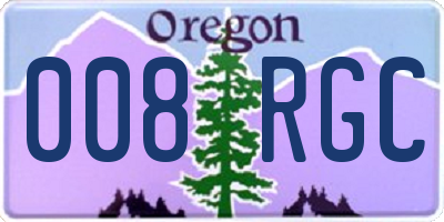 OR license plate 008RGC